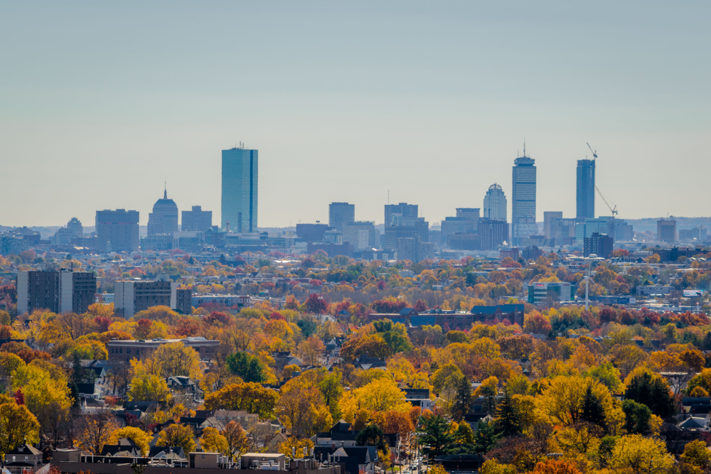 View of Boston from Medford